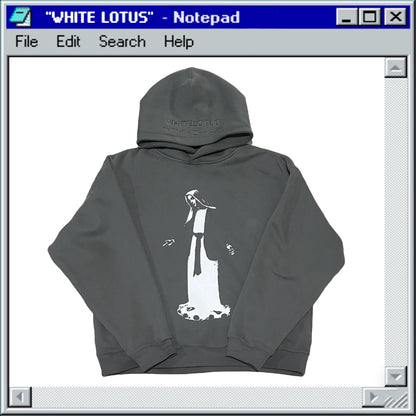 White Lotus Mary Hoodie - Wolf Grey